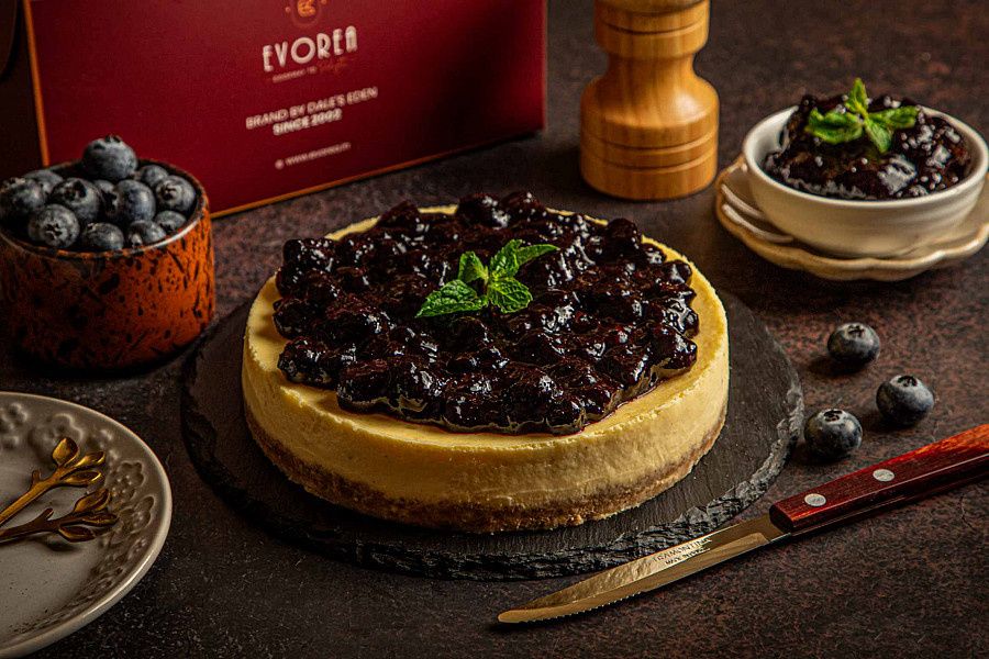 Baked Blueberry Cheesecake