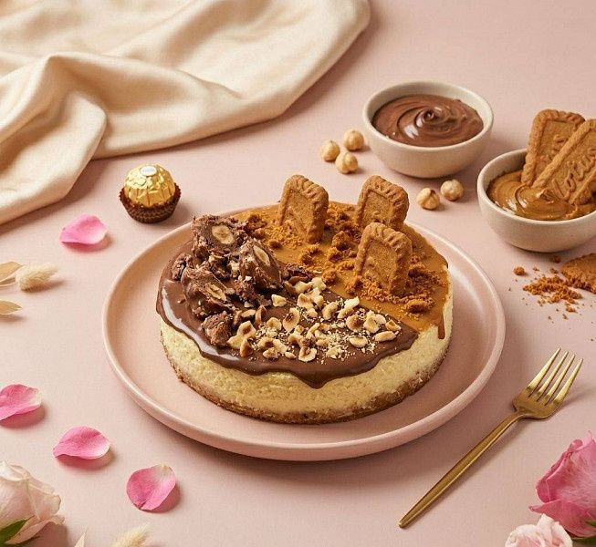 Newyork Nutella Ferrero & Biscoff Cheesecake
