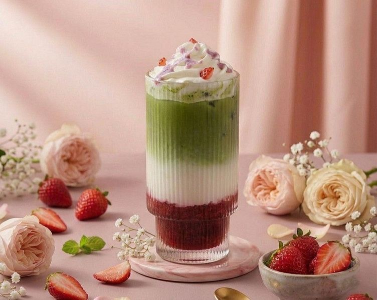 Strawberry Iced Matcha 300Ml