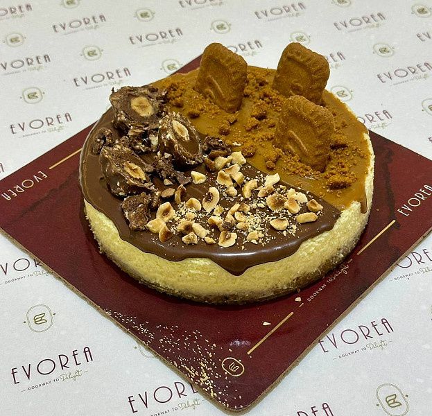 Baked Nutella Ferrero & Biscoff Cheesecake