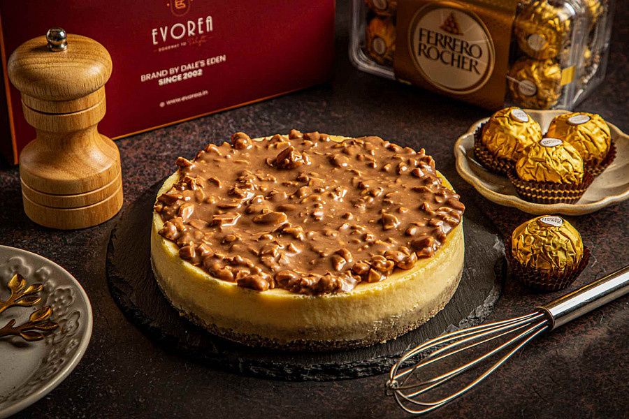 Ferrero Rocher Baked Cheesecake
