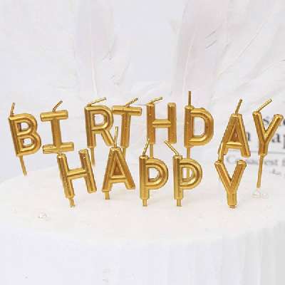 Happy Birthday Letter Candle