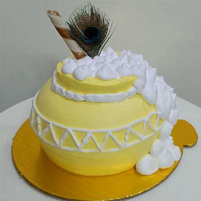 Yellow Matki Janamashtmi Cake 500g