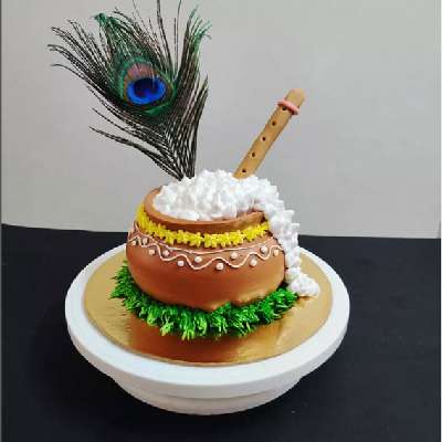 Brown Matki Janamashtmi Cake 500g