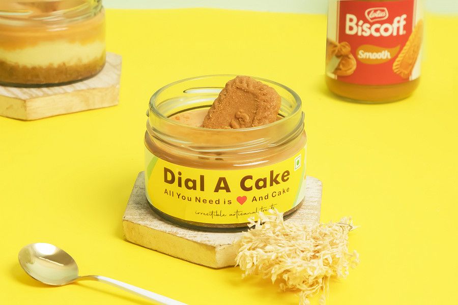 Lotus Biscoff Baked Cheese Cake Jar