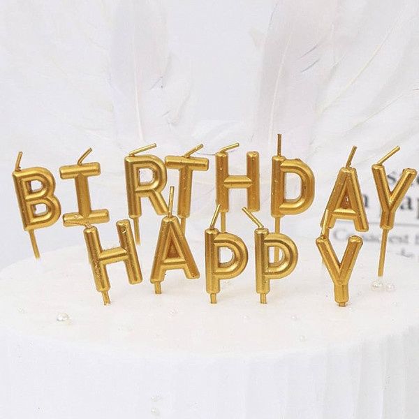 Happy Birthday Letter Candle