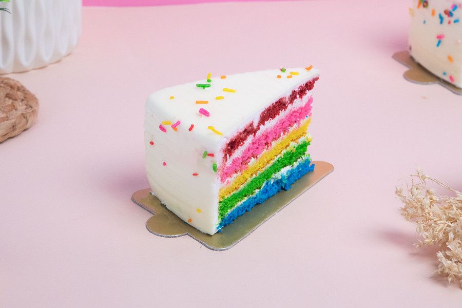 Rainbow Pastry Slice