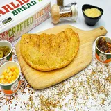 Stuffed Garlic Bread With Sweet Corn, Jalapeno With Jamaican Jerk