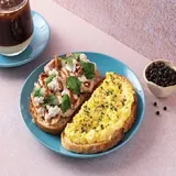 Smoked Chicken Scrambled Eggs on Sourdough