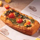 Roasted Tomatoes, Mozzarella, Homemade Pesto Sauce Croisstata