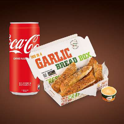 Combo Of Garlic Bread Sticks, Dips & Coke