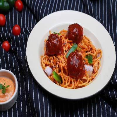 Non-veg Spaghetti - Rosy Red