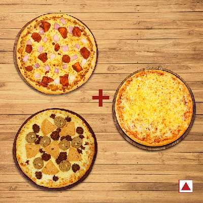 Chicken Delight ( R ) + Exotic Chicken Pizza ( R ) + Free Margarita Pizza ( R )