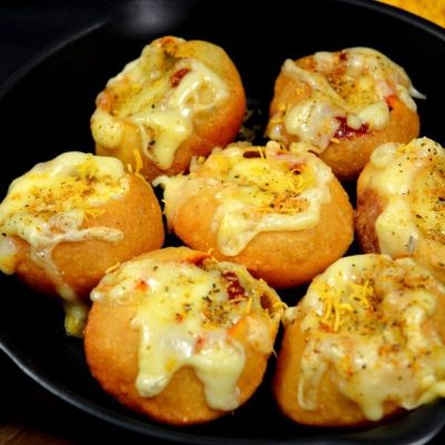 Cheese and Corn Golgappe