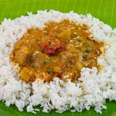 Sambhar Rice (Served with chutney, onions , fryums)