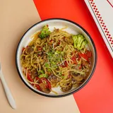 Spaghetti Aglio Olio With Mushrooms & Sundried Tomato Pasta