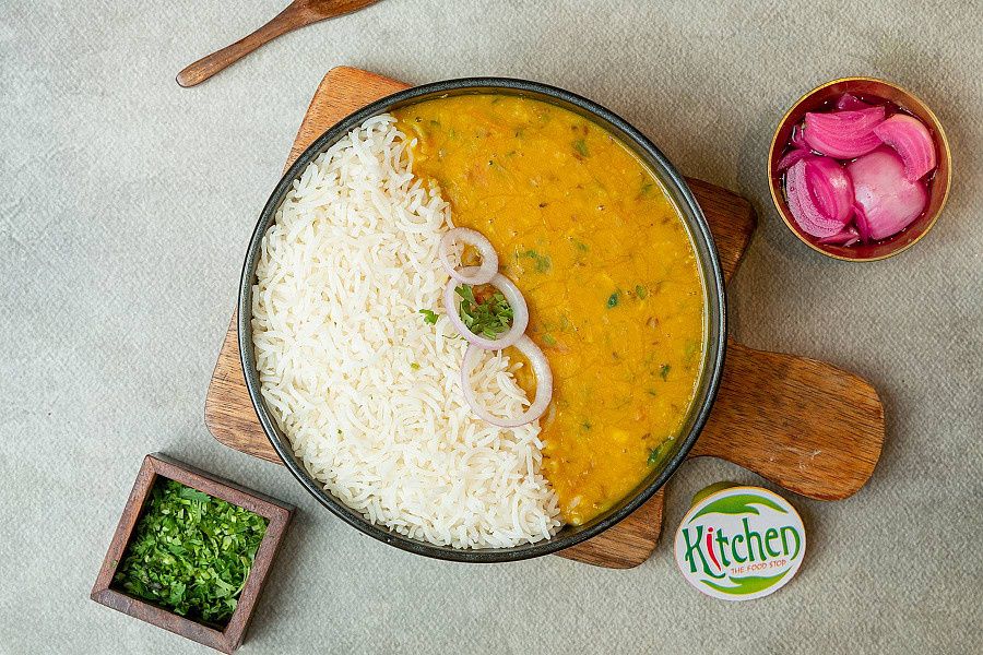 Dal Arahar Fry With Rice