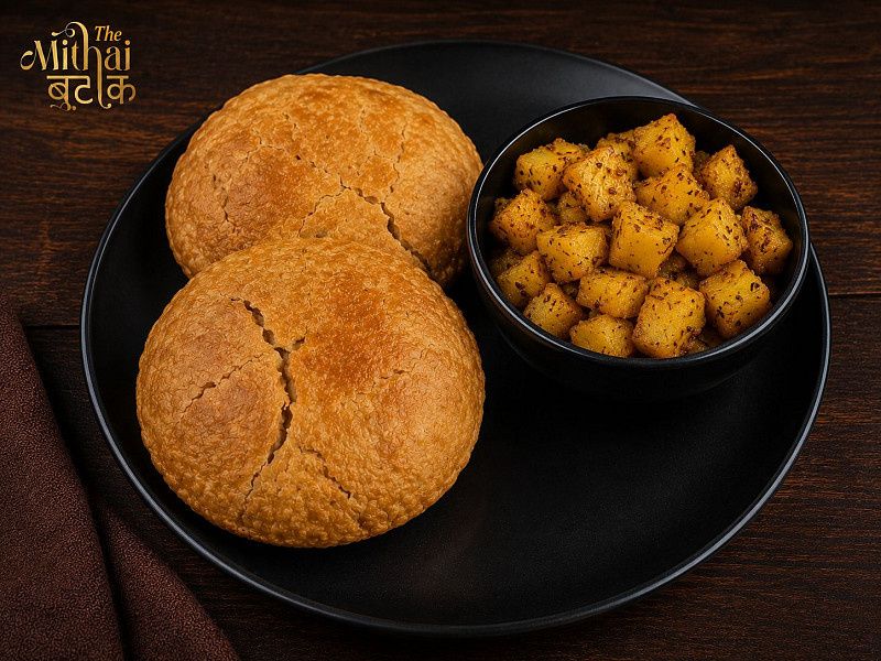 Khasta [2 Pcs] With Dry Aloo Sabji
