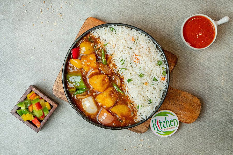 Rice With Paneer Chilli