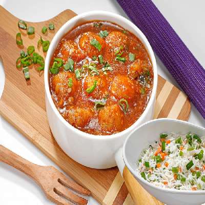 Rice With Veg Manchurian