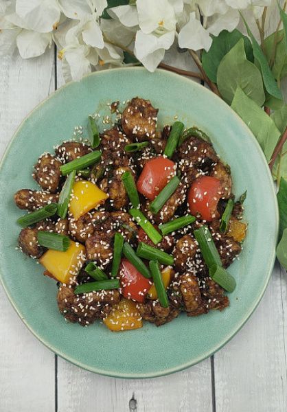 Crisp Mushroom In Soy Basil Sauce