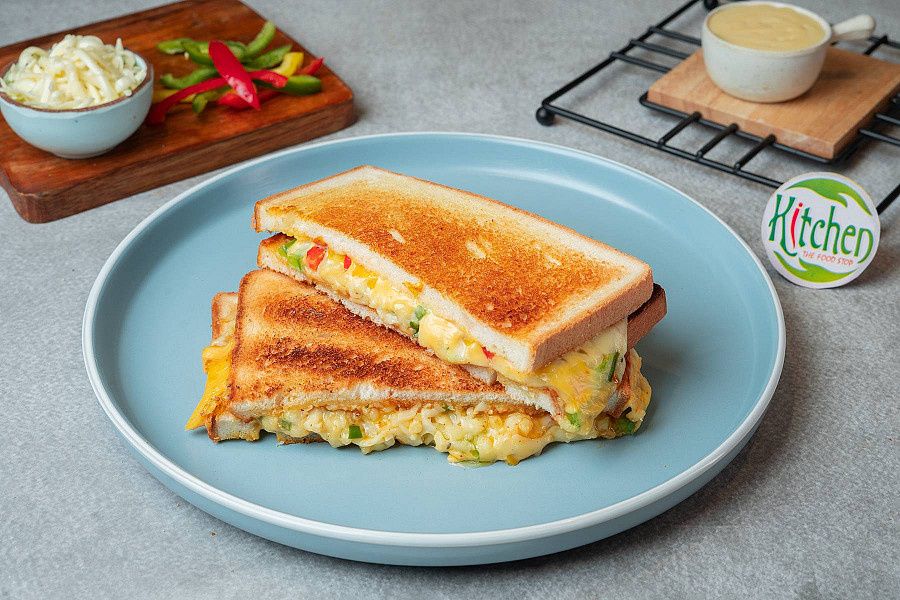 3 Cheese Loaded Grilled Sandwich