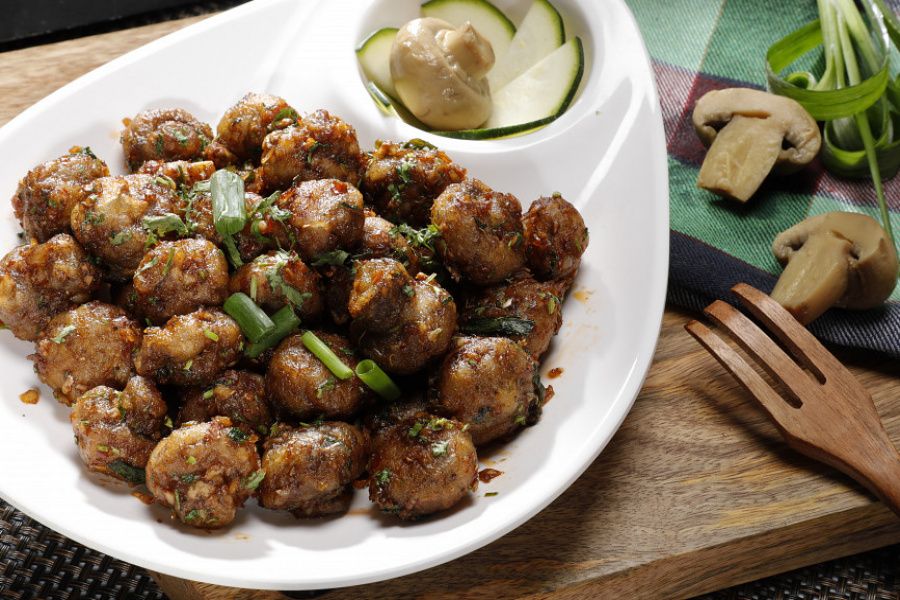 Mushroom Manchurian Dry