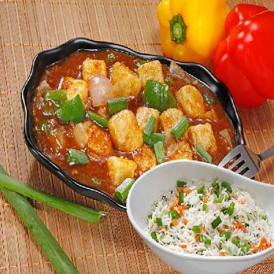 Rice With Paneer Chilli