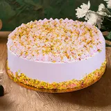 Eggless Rose Pistachio Cake