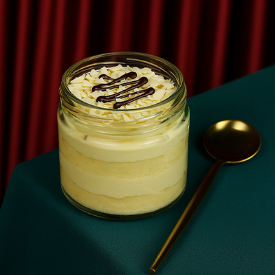 White Truffle Jar Cake