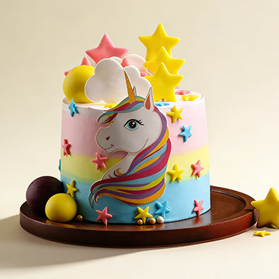 Starry Unicorn Cake