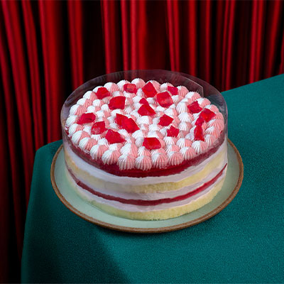 Rose Milk Jelly Cake