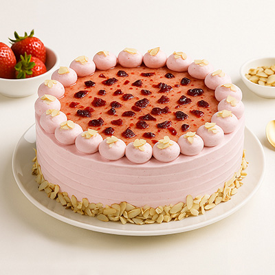 Fruit Chunk Strawberry Cake