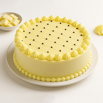White Chocolate Truffle Cake
