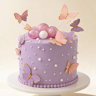 Purple Butterfly Cake