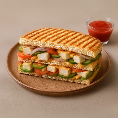 Paneer Tikka Panini Sandwich
