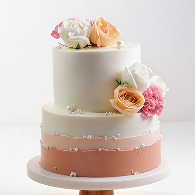 Petals N Pearls Ombre Cake