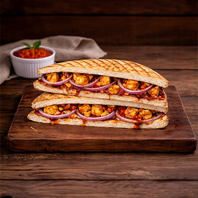 Chilli Garlic Paneer Panini
