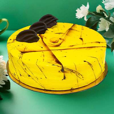 Eggless Litchi Mango Cake [450 G, Serves 2-4]