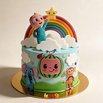 Cheerful cocomelon cake