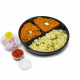 Veg Makhanwala With Jeera / Steam Rice( Any One) Onion Salad, Achar