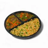Veg Fried Rice With Veg Chilli Garlic Sauce