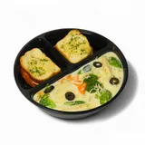 Penne Pasta In White Sauce- Garlic Bread