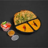 Hariyali Paratha 2 Pcs, Dal Fry Tadka, Salad, Achar