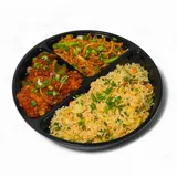 Schezwan Noodles With Veg Fried Rice- Paneer Chilly Dry