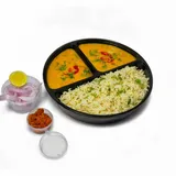 Dal Fry-Jeera / Steam Rice( Any One) Onion Salad, Achar