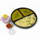 Dal Palak- (Jeera/ Steam Rice)any One, Salad, Achar
