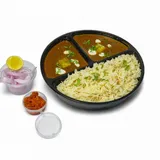 Dal Makhani- Jeera / Steam Rice( Any One) Onion Salad, Achar