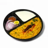 Dal Khichdi- Curd Onion Salad, Achar