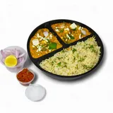 Paneer Kadhai With Jeera / Steam Rice( Any One) Onion Salad, Achar